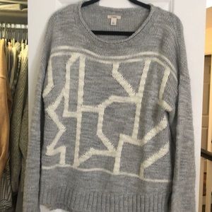 Grey geometric sweater